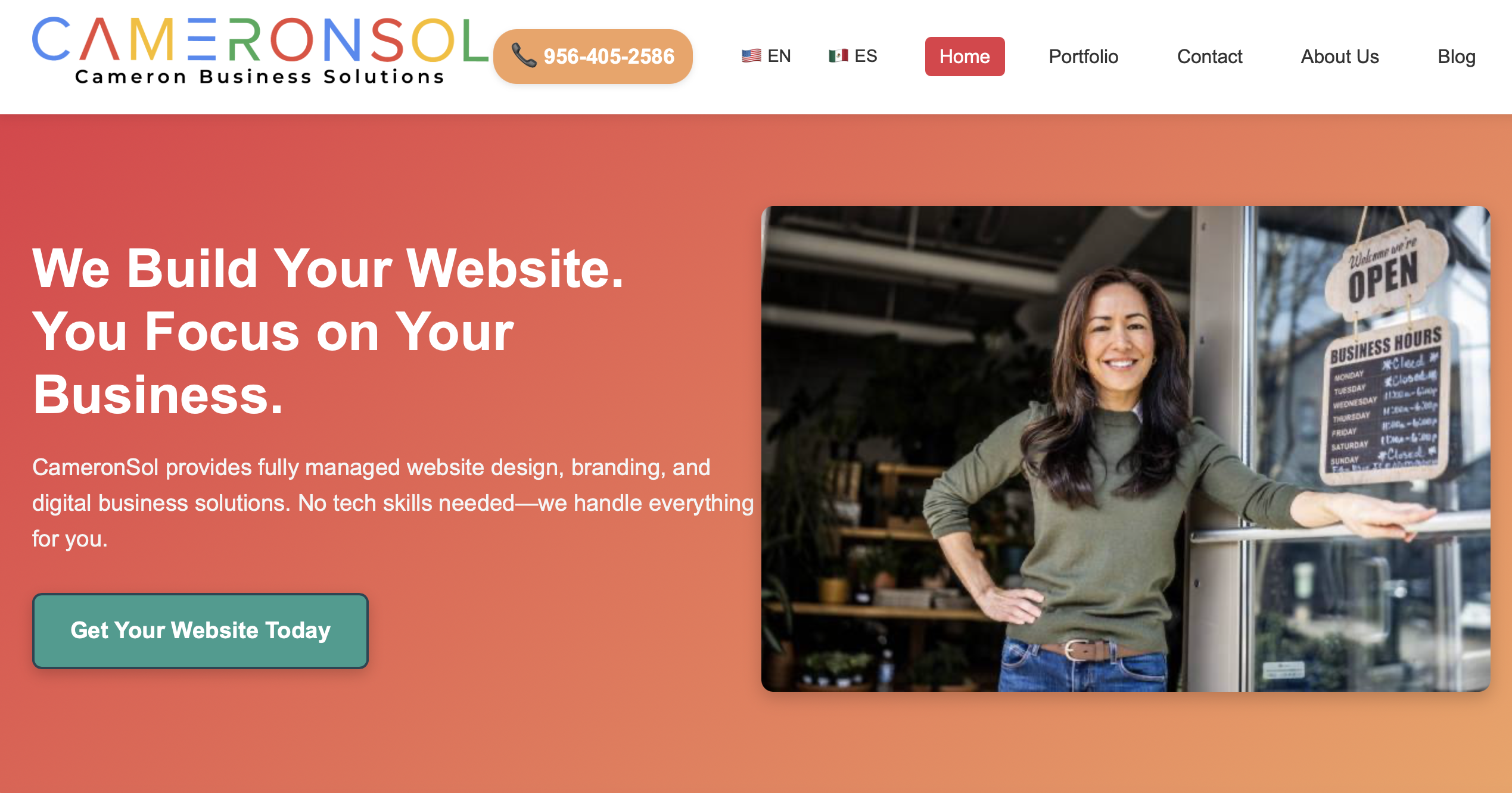 Website mockup